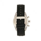 Elevon Curtiss Chronograph Leather-Band Watch - Silver/Black ELE104-1