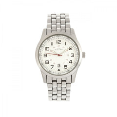 Elevon Garrison Bracelet Watch w/Date - Silver/White
