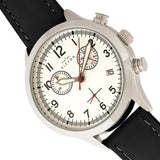 Elevon Antoine Chronograph Leather-Band Watch w/Date - Black/Silver ELE113-1