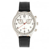 Elevon Antoine Chronograph Leather-Band Watch w/Date - Black/Silver ELE113-1