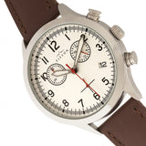 Elevon Antoine Chronograph Leather-Band Watch w/Date - Brown/Silver ELE113-2