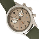 Elevon Antoine Chronograph Leather-Band Watch w/Date - Olive/Pewter ELE113-3