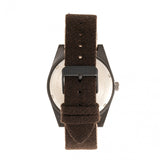 Elevon Jeppesen Pressed Wool Leather-Band Watch w/Date - Dark Brown ELE114-6