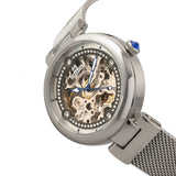 Empress Adelaide Automatic Skeleton Mesh-Bracelet Watch - Silver EMPEM2501