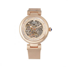 Empress Adelaide Automatic Skeleton Mesh-Bracelet Watch - Rose Gold EMPEM2503