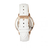 Empress Quinn Semi-Skeleton Dial Leather-Band Watch - White EMPEM2706