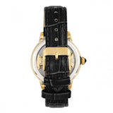 Empress Rania Mechanical Semi-Skeleton Leather-Band Watch - Black EMPEM2801