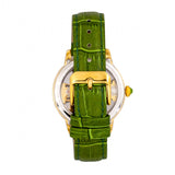 Empress Rania Mechanical Semi-Skeleton Leather-Band Watch - Green EMPEM2802