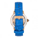 Empress Rania Mechanical Semi-Skeleton Leather-Band Watch - Blue EMPEM2804