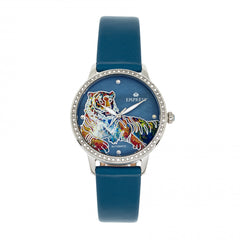 Empress Diana MOP Leather-Band Watch - Teal EMPEM3002