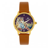 Empress Diana MOP Leather-Band Watch - Camel EMPEM3004