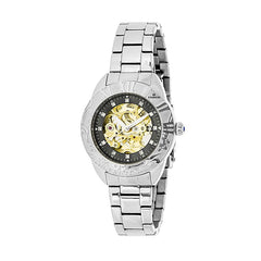 Empress Godiva Automatic MOP Bracelet Watch - Silver/Black