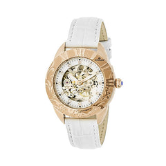 Empress Godiva Automatic MOP Leather-Band Watch - Rose Gold/White EMPEM1106