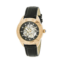 Empress Godiva Automatic MOP Leather-Band Watch - Rose Gold/Black EMPEM1107