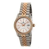 Empress Constance Automatic Bracelet Watch w/Date - Rose Gold/White EMPEM1507