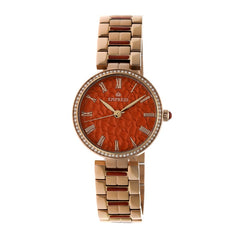 Empress Catherine Automatic Hammered Dial Bracelet Watch - Orange EMPEM1904