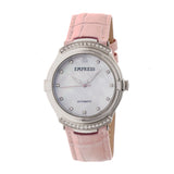 Empress Francesca Automatic MOP Leather-Band Watch - Light Pink EMPEM2202