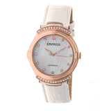 Empress Francesca Automatic MOP Leather-Band Watch - White EMPEM2205