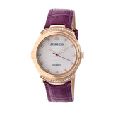 Empress Francesca Automatic MOP Leather-Band Watch - Fuschia EMPEM2206