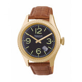 Heritor Automatic Barnes Leather-Band Watch w/Date - Gold/Brown HERHR7105