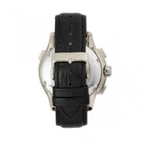 Heritor Automatic Hudson Semi-Skeleton Leather-Band Watch w/Day/Date - Black/White HERHR7501