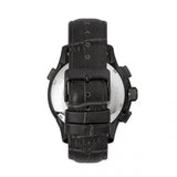 Heritor Automatic Hudson Semi-Skeleton Leather-Band Watch w/Day/Date - Black HERHR7505