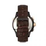 Heritor Automatic Hudson Semi-Skeleton Leather-Band Watch w/Day/Date - Brown/Black HERHR7506