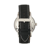 Heritor Automatic Landon Semi-Skeleton Leather-Band Watch - Silver HERHR7701