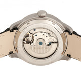 Heritor Automatic Gregory Semi-Skeleton Leather-Band Watch - Black HERHR8102