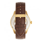 Heritor Automatic Gregory Semi-Skeleton Leather-Band Watch - Gold/Brown HERHR8103