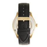 Heritor Automatic Gregory Semi-Skeleton Leather-Band Watch - Gold/Black HERHR8104