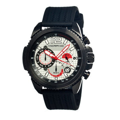 Morphic M28 Series Chronograph Men's Watch w/ Date - Black/Silver MPH2803
