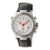 Morphic M36 Series Leather-Band Chronograph Watch - Silver/White MPH3601