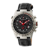 Morphic M36 Series Leather-Band Chronograph Watch - Silver/Black MPH3602