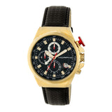Morphic M39 Series Leather-Band Chronograph Watch - Gold/Black MPH3906