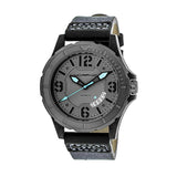 Morphic M47 Series Leather-Band Watch w/ Date - Grey/Charcoal MPH4703