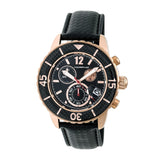 Morphic M51 Series Chronograph Leather-Band Watch w/Date - Rose Gold/Black MPH5103