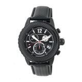 Morphic M51 Series Chronograph Leather-Band Watch w/Date - Black MPH5104