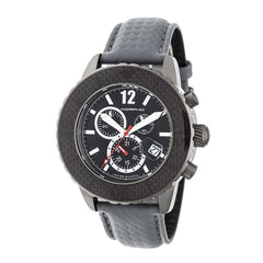 Morphic M51 Series Chronograph Leather-Band Watch w/Date - Gunmetal/Grey MPH5106