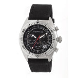 Morphic M53 Series Chronograph Fiber-Weaved Leather-Band Watch w/Date - Silver/Black MPH5301