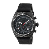 Morphic M53 Series Chronograph Fiber-Weaved Leather-Band Watch w/Date - Black MPH5305