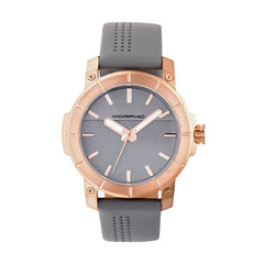 Morphic M54 Series Leather-Band Chronograph Watch - Rose Gold/Grey MPH5406