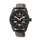 Morphic M63 Series Leather-Band Watch w/Date - Black MPH6309