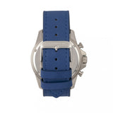 Morphic M57 Series Chronograph Leather-Band Watch - Silver/Blue MPH5702