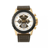 Morphic M57 Series Chronograph Leather-Band Watch - Gold/Olive MPH5704