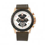 Morphic M57 Series Chronograph Leather-Band Watch - Rose Gold/Olive MPH5706
