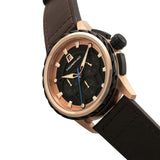 Morphic M61 Series Chronograph Leather-Band Watch w/Date - Rose Gold/Dark Brown MPH6105