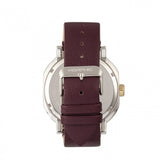 Morphic M62 Series Leather-Band Watch w/Day/Date - Gold/Plum MPH6204