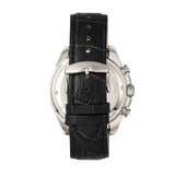 Morphic M66 Series Skeleton Dial Leather-Band Watch w/ Day/Date - Silver/Black MPH6601