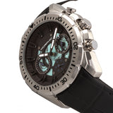 Morphic M66 Series Skeleton Dial Leather-Band Watch w/ Day/Date - Silver/Black MPH6601